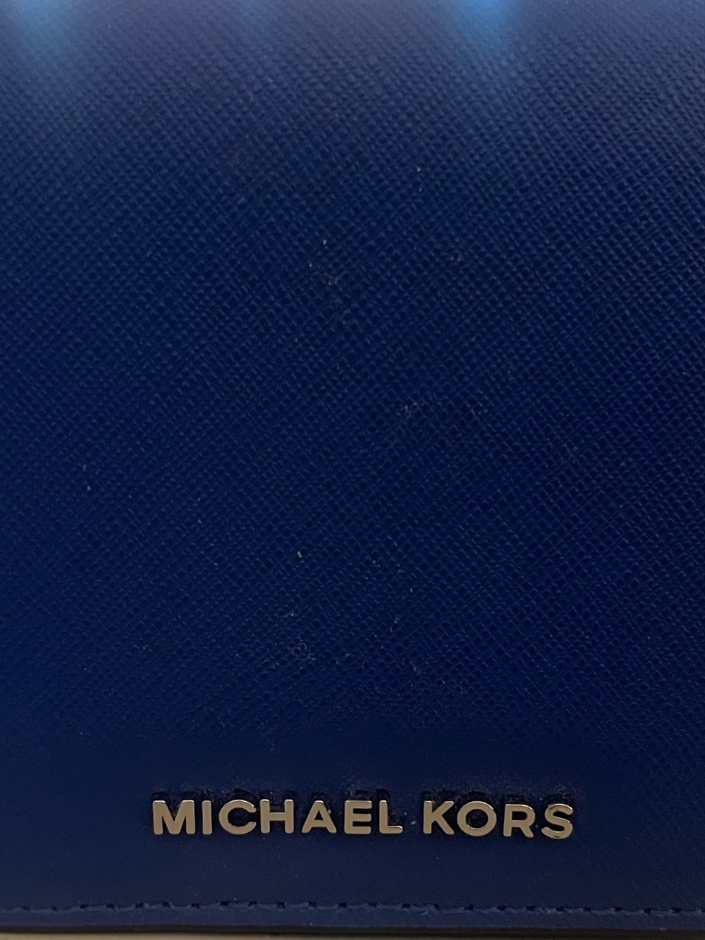 Michael Kors Small Bifold Women’s Wallet in Royal Blue with Silver Logo